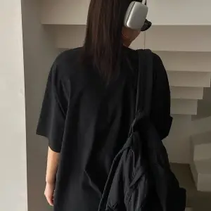 Kadın Siyah Seize The Day Baskılı Oversize T-shirt