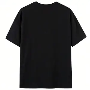 Kadın Siyah Vintage Drink Baskılı Oversize T-shirt