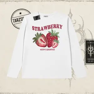 Kadın Strawberry Active Lifestyle Biskilet Yaka  Long Sleeve Beyaz
