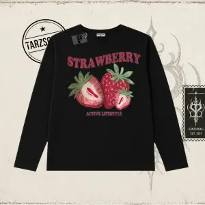 Kadın Strawberry Active Lifestyle Biskilet Yaka  Long Sleeve Beyaz