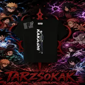 Kakashi Hatake Naruto Anime Karakteri Kadın Baby Tee Beyaz
