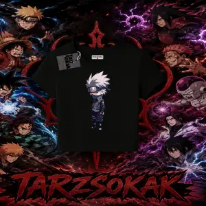 Kakashi Hatake Naruto Anime Karakteri Kadın Baby Tee Beyaz