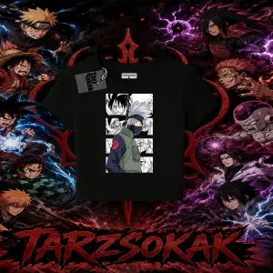 Kakashi Hatake Naruto Anime Karakteri Kadın Baby Tee Beyaz