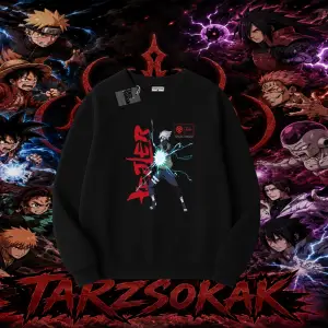 Kakashi Hatake Naruto Anime Karakteri Oversize Unisex Bisiklet Yaka Sweatshirt Beyaz