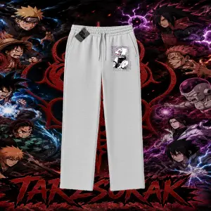 Kakashi Hatake Naruto Anime Karakteri Unisex Baggy Eşofman Altı Beyaz
