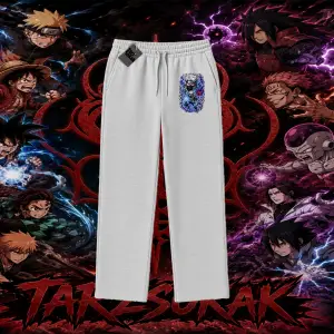 Kakashi Hatake Naruto Anime Karakteri Unisex Baggy Eşofman Altı Beyaz