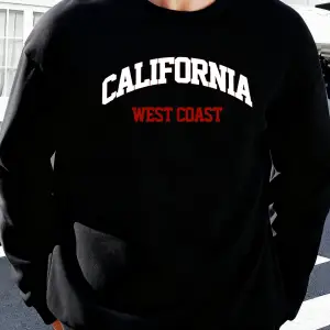 Kaliforniya Batı Yakası Baskılı Sonbahar Kazak Çift Spor Polar Sweatshirt Sokak Modası Sokak