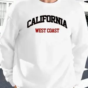 Kaliforniya Batı Yakası Baskılı Sonbahar Kazak Çift Spor Polar Sweatshirt Sokak Modası Sokak