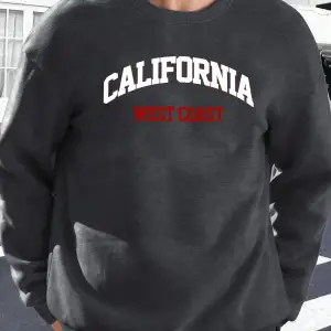 Kaliforniya Batı Yakası Baskılı Sonbahar Kazak Çift Spor Polar Sweatshirt Sokak Modası Sokak