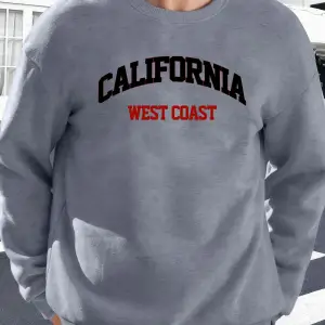 Kaliforniya Batı Yakası Baskılı Sonbahar Kazak Çift Spor Polar Sweatshirt Sokak Modası Sokak