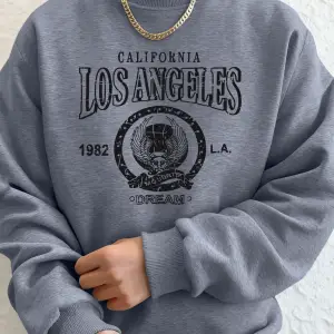 Kaliforniya Los Angeles 1982 Retro Baskı Unisex Sonbahar Bol Tişörtler Sokak Koşu Kapüşonlu Ü