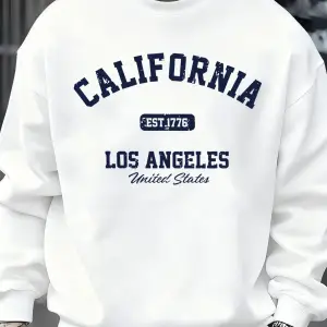 Kaliforniya Los Angeles Baskılı Sweatshirt Erkek Sokak Modası Spor Tişörtü Sonbahar Büyük Bed