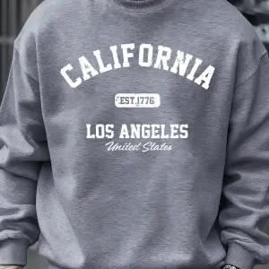 Kaliforniya Los Angeles Baskılı Sweatshirt Erkek Sokak Modası Spor Tişörtü Sonbahar Büyük Bed