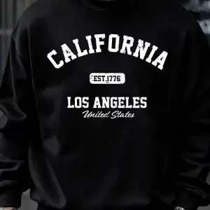 Kaliforniya Los Angeles Baskılı Sweatshirt Erkek Sokak Modası Spor Tişörtü Sonbahar Büyük Bed