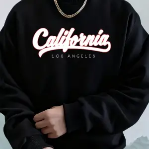 Kaliforniya Los Angeles Mektup Baskı Erkekler Tişörtü Kış Polar Sıcak Kapüşonlular Kore Gevşe