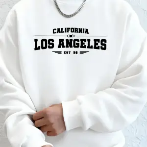 Kaliforniya Los Angeles Sanatsal Harf Desenli Erkek Sonbahar Günlük Kapüşonlu Üst Moda Sıcak