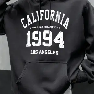 Kaliforniya mektubu 1994 baskılar Hoodies erkekler sonbahar moda cep Hoody rahat polar street