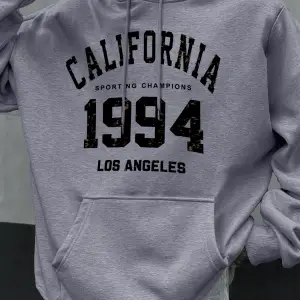 Kaliforniya mektubu 1994 baskılar Hoodies erkekler sonbahar moda cep Hoody rahat polar street