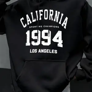 Kaliforniya mektubu 1994 baskılar Hoodies erkekler sonbahar moda cep Hoody rahat polar street