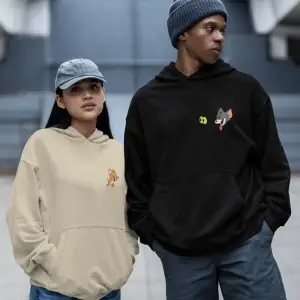 Kaliteli çift sevgili kombini tom ve jerry unisex kapşonlu