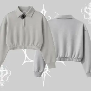 KALİTELİ Crop Yarım Fermuarlı