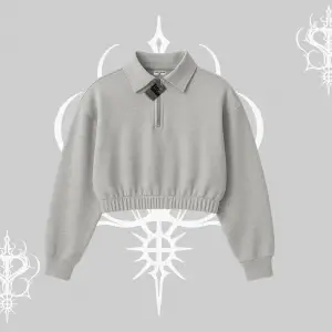 KALİTELİ Crop Yarım Fermuarlı