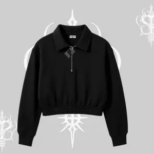 KALİTELİ Crop Yarım Fermuarlı