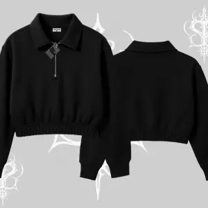 KALİTELİ Crop Yarım Fermuarlı