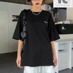 Kalp Desenli Düşük Omuz Tişört