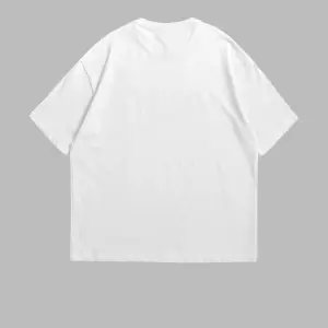 Kalp Leopar Baskılı 24/1 Oversize Unisex Beyaz