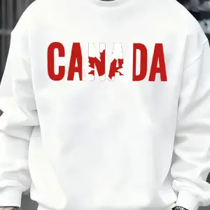 Kanada Akçaağaç Yaprağı Tasarım Kazak Erkek Polar Sıcak Spor Giyim Bisiklet Yaka Rahat Kazakl