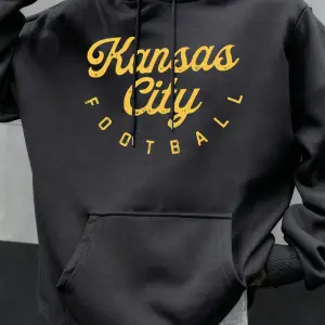 Kansas City Futbol Baskılı Sonbahar Erkekler Hoodie Rahat Çok Renkli Hoody Cep Gevşek Kapüşon