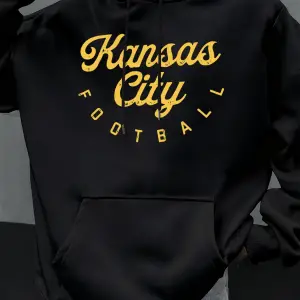 Kansas City Futbol Baskılı Sonbahar Erkekler Hoodie Rahat Çok Renkli Hoody Cep Gevşek Kapüşon