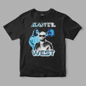 Kanye West Retro Baskılı Tişört