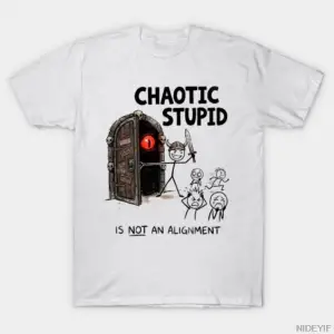 Kaotik Aptal Olmadan Olması Gereken Şey Bir Arada Olma Değildir Kırmızı Gözlü Grafik Tişört E