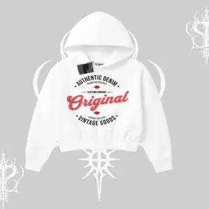 Kapşonlu Crop Sweatshirt Authentic Denim Original