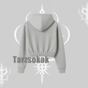 Kapşonlu Crop Sweatshirt Burning Skull Rebel Street Anthem