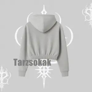 Kapşonlu Crop Sweatshirt Hard Rock Winged Guitar Rebellion