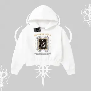 Kapşonlu Crop Sweatshirt Horseman’s Skull Dark Relic Street Legacy