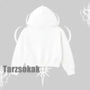 Kapşonlu Crop Sweatshirt Stay Wild Rock Spirit Urban Riot