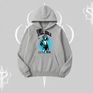 Kapşonlu Sweatshirt Anime Cyberpunk Kız Baskılı