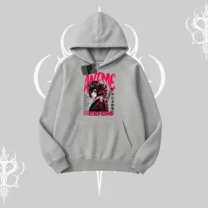 Kapşonlu Sweatshirt Anime Girlfriend Kırmızı