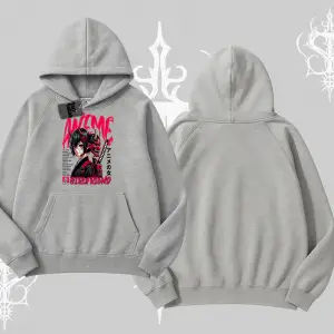 Kapşonlu Sweatshirt Anime Girlfriend Kırmızı