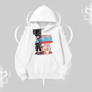 Kapşonlu Sweatshirt Anime Hiker Girl Balance Is Everything Baskılı