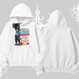 Kapşonlu Sweatshirt Anime Hiker Girl Balance Is Everything Baskılı