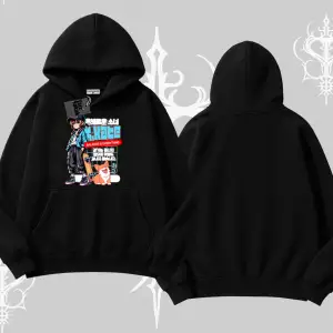 Kapşonlu Sweatshirt Anime Hiker Girl Balance Is Everything Baskılı