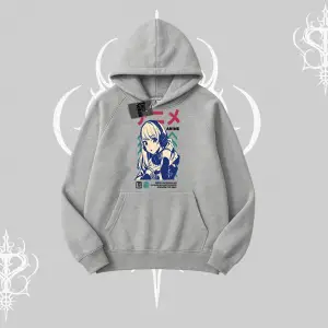 Kapşonlu Sweatshirt Anime Kız Desenli Japon Tarzı