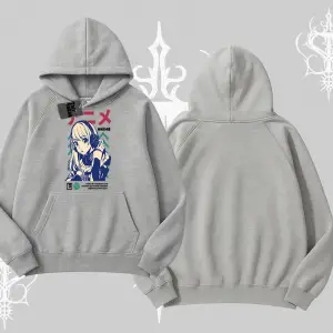 Kapşonlu Sweatshirt Anime Kız Desenli Japon Tarzı