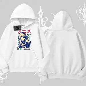 Kapşonlu Sweatshirt Anime Kız Desenli Japon Tarzı