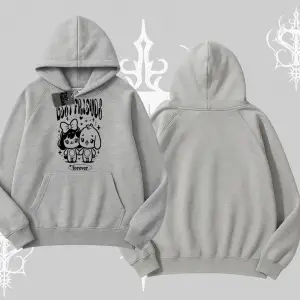 Kapşonlu Sweatshirt Best Friends Forever Baskılı Sevimli Tasarım